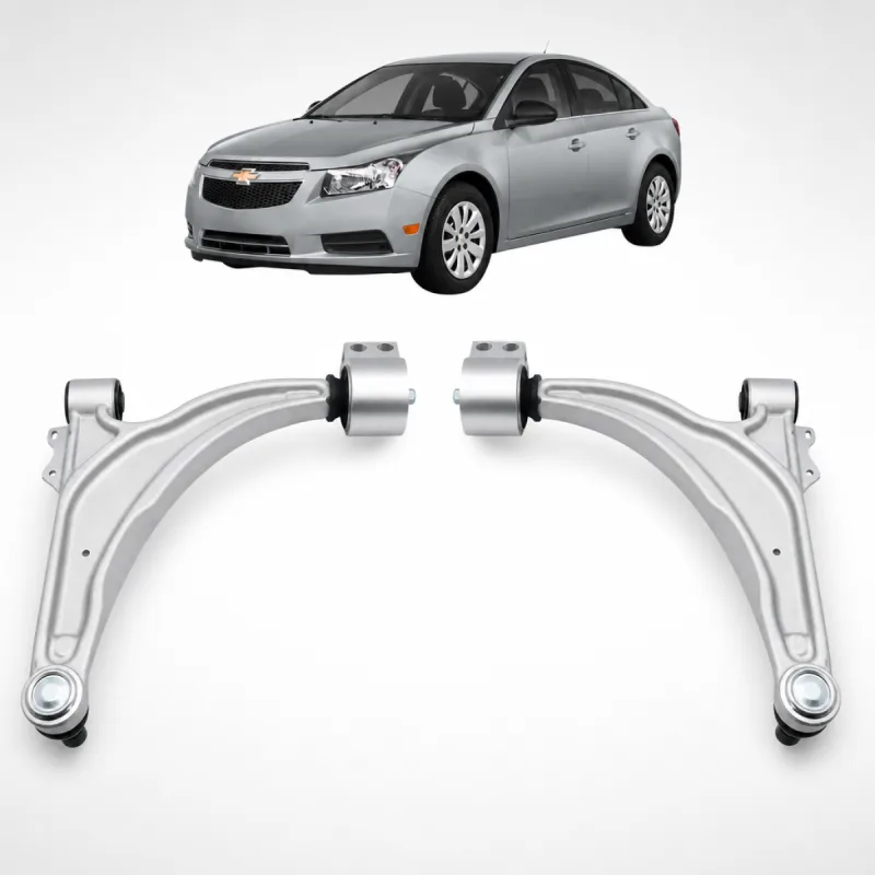 Par Bandejas da Suspensão Cruze 2010 a 2016 C/Pivôs e Buchas