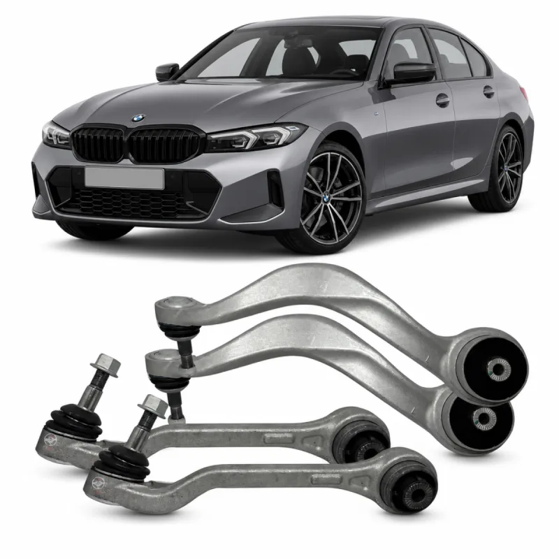 Kit 4 Braços Dianteiros Reto e Curvo BMW 320 G20 2019 A 2026