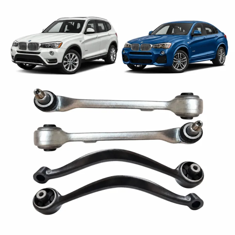 Kit 4 Braços Dianteiros Retos e Curvos BMW X3 X4 2009 a 2018