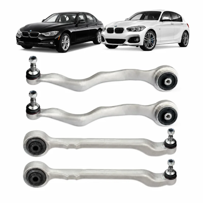 Kit 4 Braço Dianteiro Curvo E Reto BMW 320i 2011 A 2017
