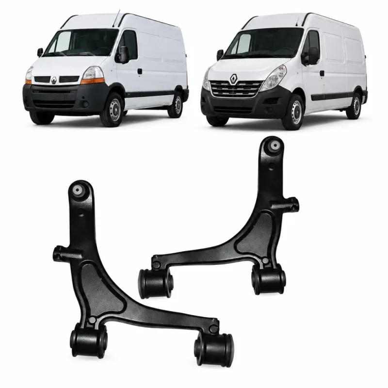 Par De Bandejas Inferiores Renault Master 2008 a 2013 24mm