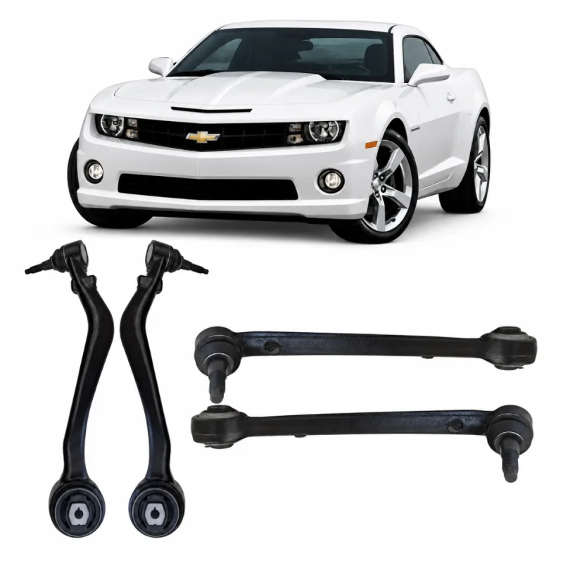 Kit 4 Braço Suspensão Dianteira Curvo Reto Camaro 2010-2015