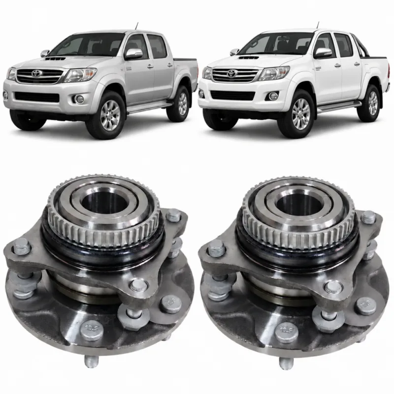 Par Cubo Rolamento Roda Dianteira Toyota Hilux 2005 A 2015